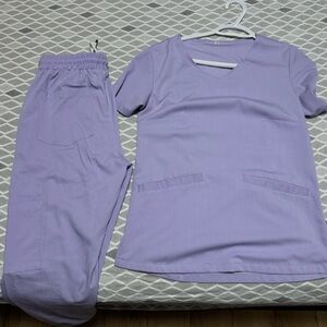 lilac scrub set XS